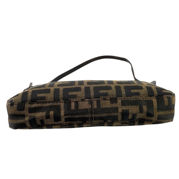 FENDI Vintage Zucca FF Pochette Baguette Shoulder Bag Made in Italy - Picture 5 of 16